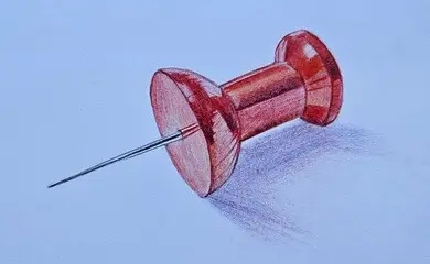 рисование фактуры глянца кнопки цветными карандашами