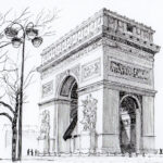 рисунки из онлайн курса "Городские зарисовки"