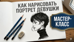 как нарисовать портрет девушки в профиль